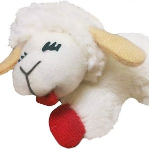 Multipet Cat Toy Lambchop Lamb Chop 4" Soft plush